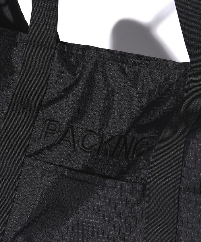 PACKING/パッキング RIP STOP 5P UTILITY TOTE BLACK PA-038
