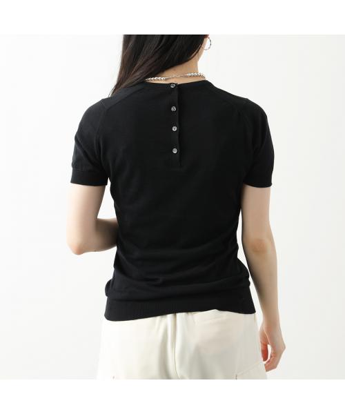 レディース ジョンスメドレー バックボタン クルーネックTシャツ