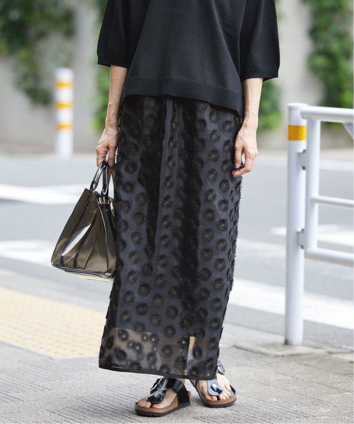 シアージャガード刺繍スカート(506008200) | イエナ(IENA) - d fashion