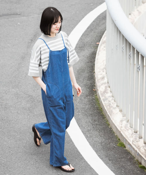 Wrangler EKAL デニムオーバーオールスカートエカル