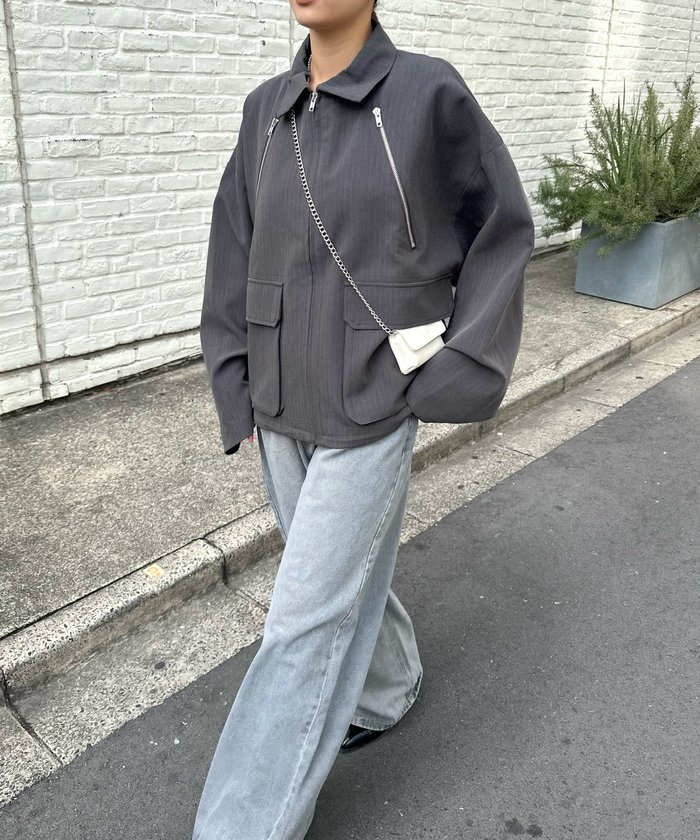 満点の セール 60%OFF】【WHO'S WHO gallery】ジップポケットブルゾン ジャケット・アウター