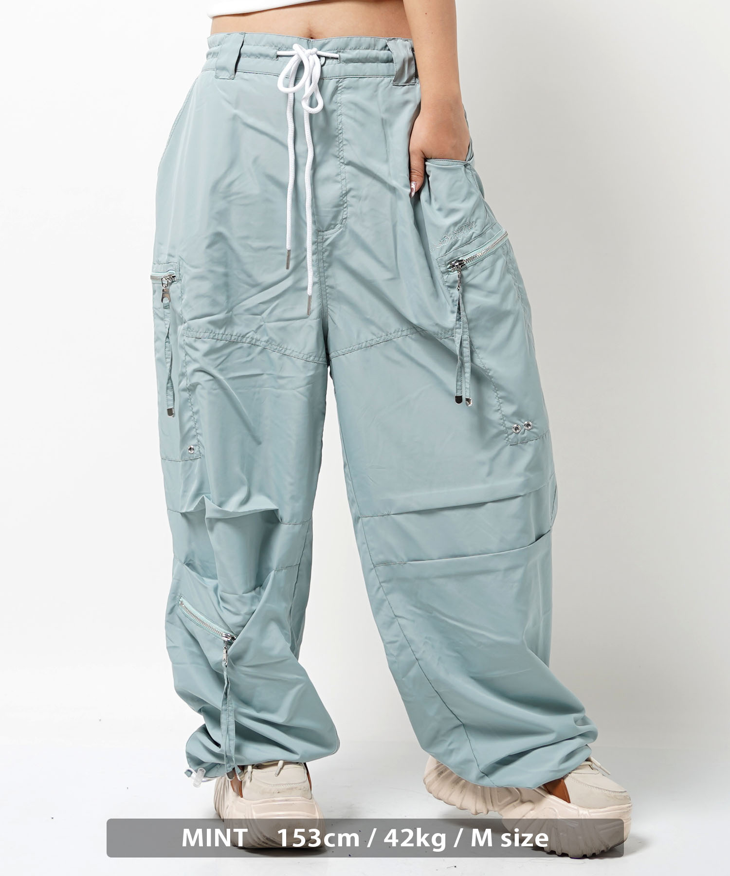 ワンフォークロージング 1111clothing ◇ZIP使い ワイドカーゴ