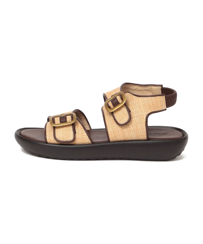 【ジビエラドンナ】（37.5）サンダル バックストラップ シルバー イタリア製 SHIPS any別注】eblouna: バックルベルト サンダル(506014879