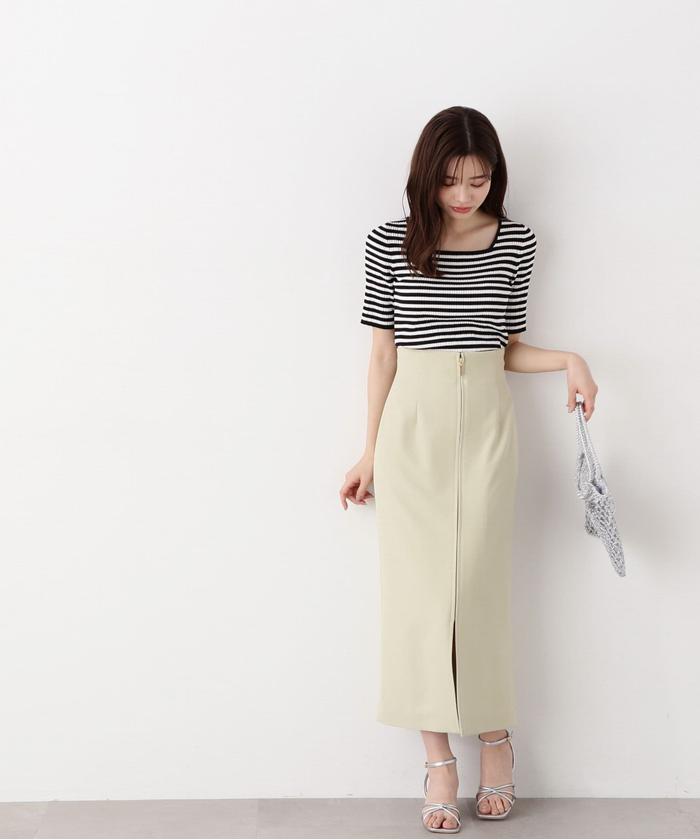 クレッシェント　スカート ストレッチファインロングタイトスカート - SOÉJU online store