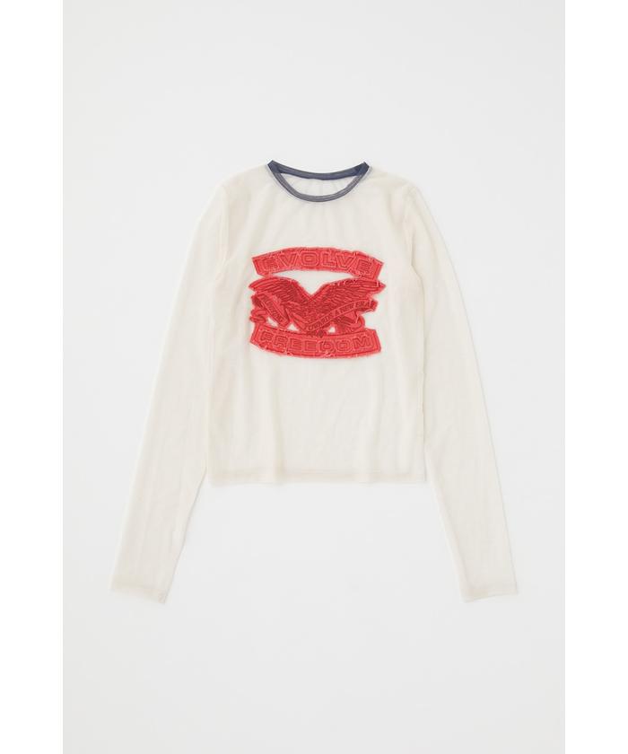 PATCHED SHEER LS Tシャツ(506015169) | マウジー(moussy) - d