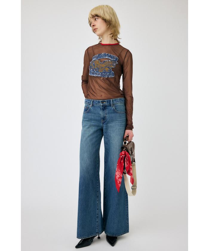 PATCHED SHEER LS Tシャツ(506015169) | マウジー(moussy) - d