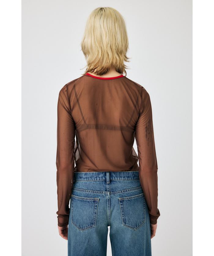 新作商品 SHEER PATCHED LS d - マウジー(moussy) | Tシャツ(506015169) トップス