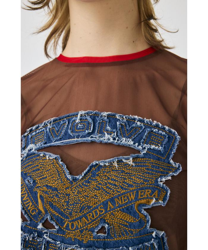 PATCHED SHEER LS Tシャツ(506015169) | マウジー(moussy) - d