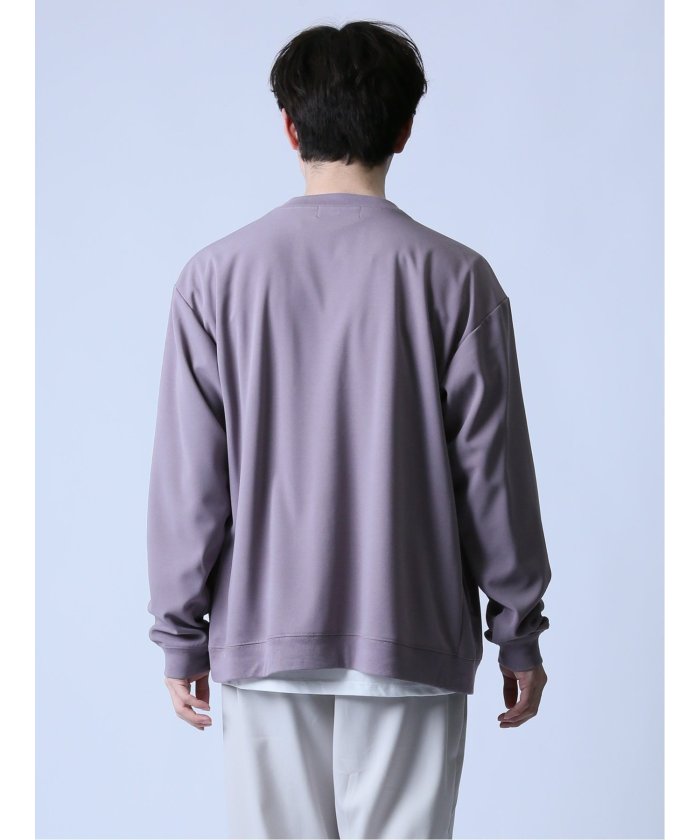 梨地カーディガン&長袖Tシャツ アンサンブル メンズ