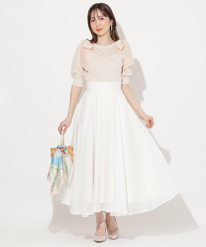 セール 40%OFF】肩リボンビスチェ風ラメプルオーバー(506015717