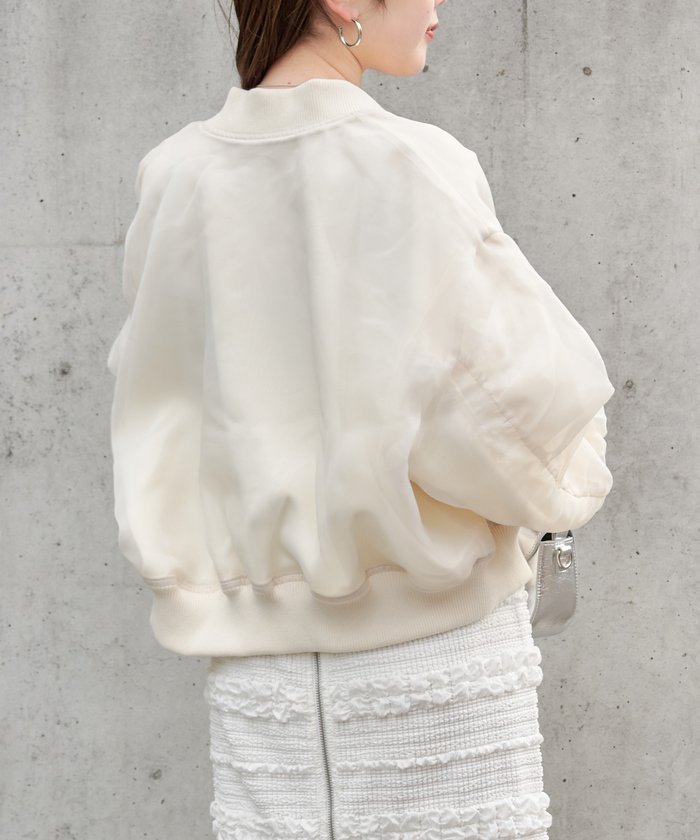 【Chico】オーガンジーリバーシブルブルゾン　ネイビー 楽天市場】【SALE／60%OFF】【Chico】オーガンジーリバーシブル