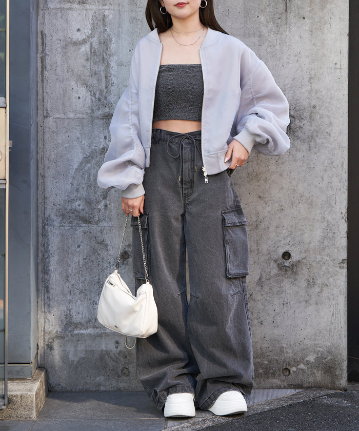 maison de dolce オーガンジーブルゾン