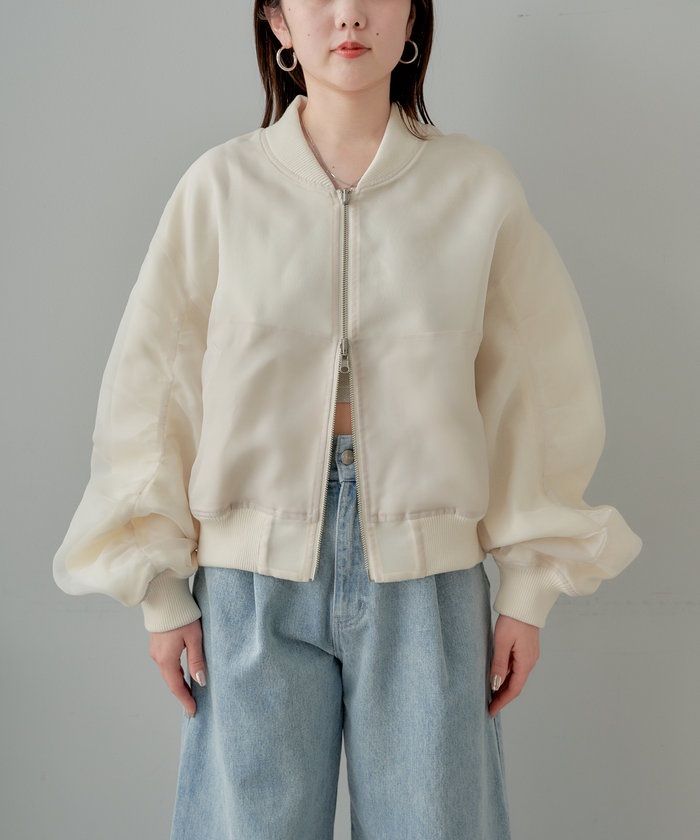 maison de dolce オーガンジーブルゾン