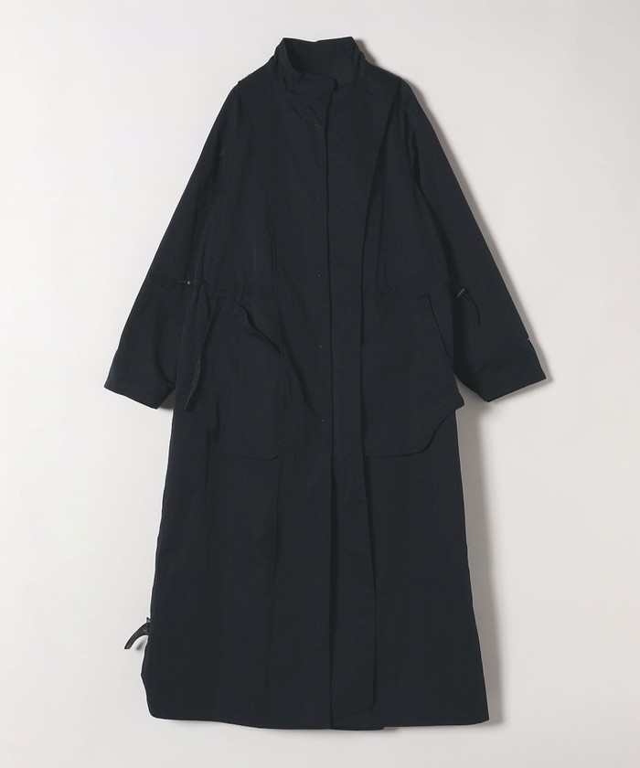 カランシエル シップス スタンドカラー ロングコート ウエストドロスト 美品 セール 50%OFF】quaranciel:〈手洗い可能〉スタンドカラー