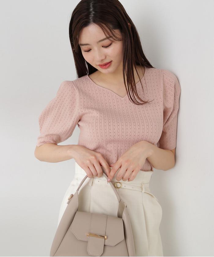 Proportion Body Dressing❤︎可愛いハートカットリブニット ハートカットフレンチ総針ニット | PROPORTION BODY DRESSING