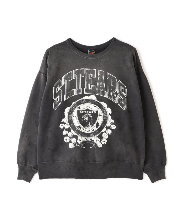 【祝開店！大放出セール開催中】 SAINT MICHAEL/セント マイケル×デニムティアーズ/CRW SWEAT/ST トップス