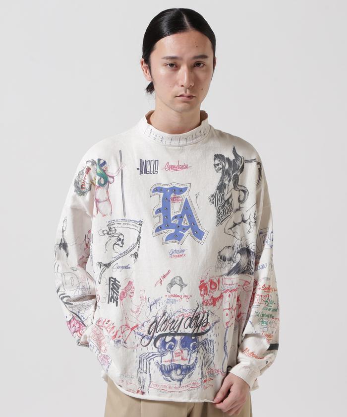 SAINT MICHAEL/セント マイケル×ボーンXレイズド/BR_LS TEE/LA SAINT MICHAEL/セント マイケル×ボーンXレイズド/BR_LS TEE/LA