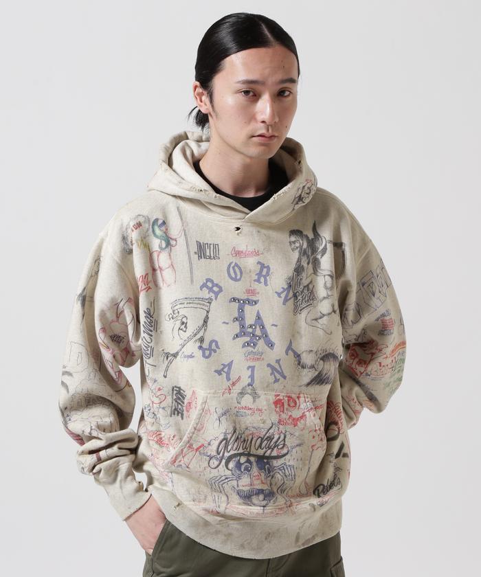 SAINT MICHAEL/セント マイケル×ボーンXレイズド/BR_HOODIE/LA SAINT MICHAEL/セント マイケル×ボーンXレイズド/BR_HOODIE/LA