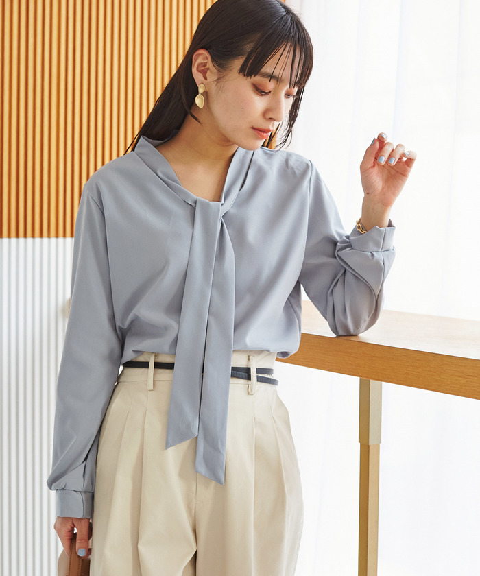 セール 60%OFF】【WEB限定】リボンボウタイブラウス(506018807
