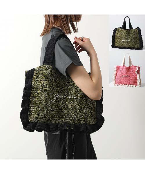 セール 22%OFF】GANNI トートバッグ Cotton Crochet Frill Tote