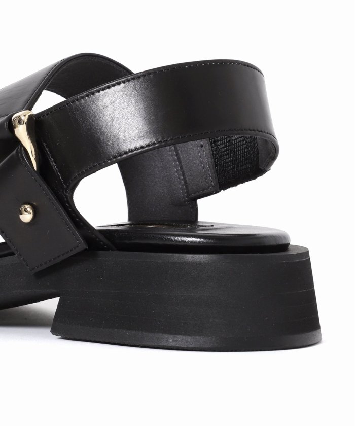 美品 ルタロン GRISE レザー トングサンダル Lサイズ シルバー
