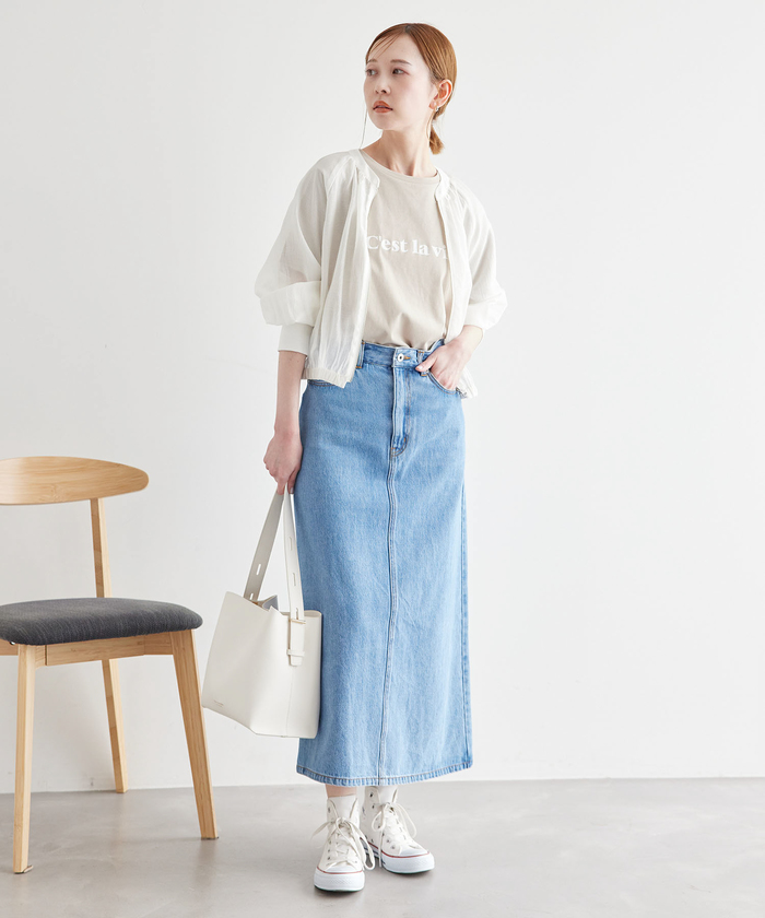クーポン】【セール 50%OFF】ロングリブシアーライトブルゾン