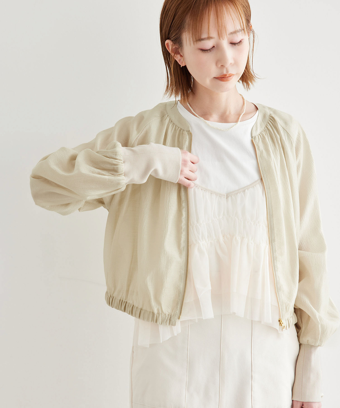 新品タグ付き　Paradise Picnic　33℃　ピグメントシアーブルゾン Paradise Picnic ブルゾン アウター 33℃ ピグメントシアー
