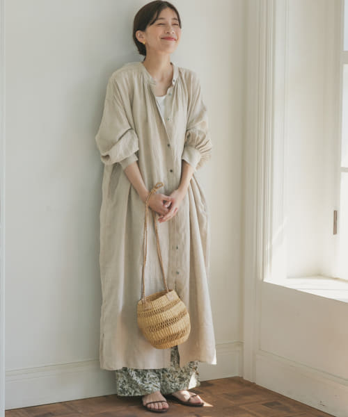 セール 40%OFF】リネンギャザーワンピース(506026978