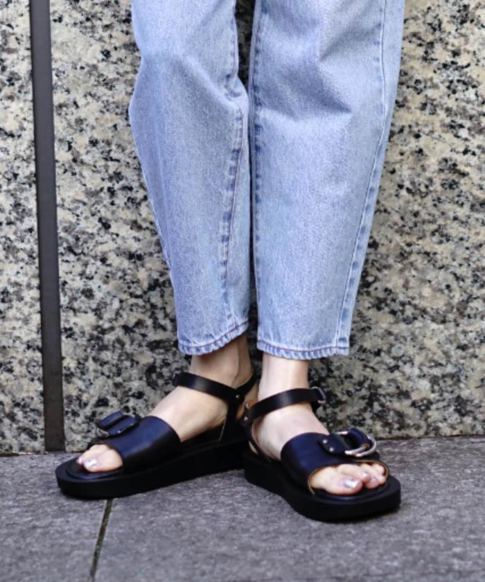 セール】CAMINANDO(カミナンド) ANKLE STRAP PLATFORM SANDALS