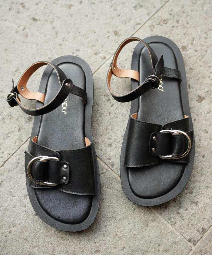 CAMINANDO♫ スウェードサンダル ブルー10 セール】CAMINANDO(カミナンド) ANKLE STRAP PLATFORM SANDALS