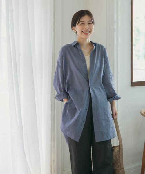 クーポン】【セール 20%OFF】ラミーコットンビックシャツ