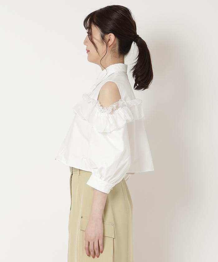 セーラーカラーオフショルダーシャツ – Belchic