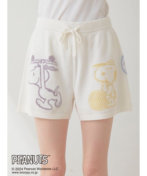 【PEANUTS】総柄ジャガードプルオーバー&ショートパンツセット gelato pique｜【PEANUTS】【ONLINE限定】SNOOPY×BEAR