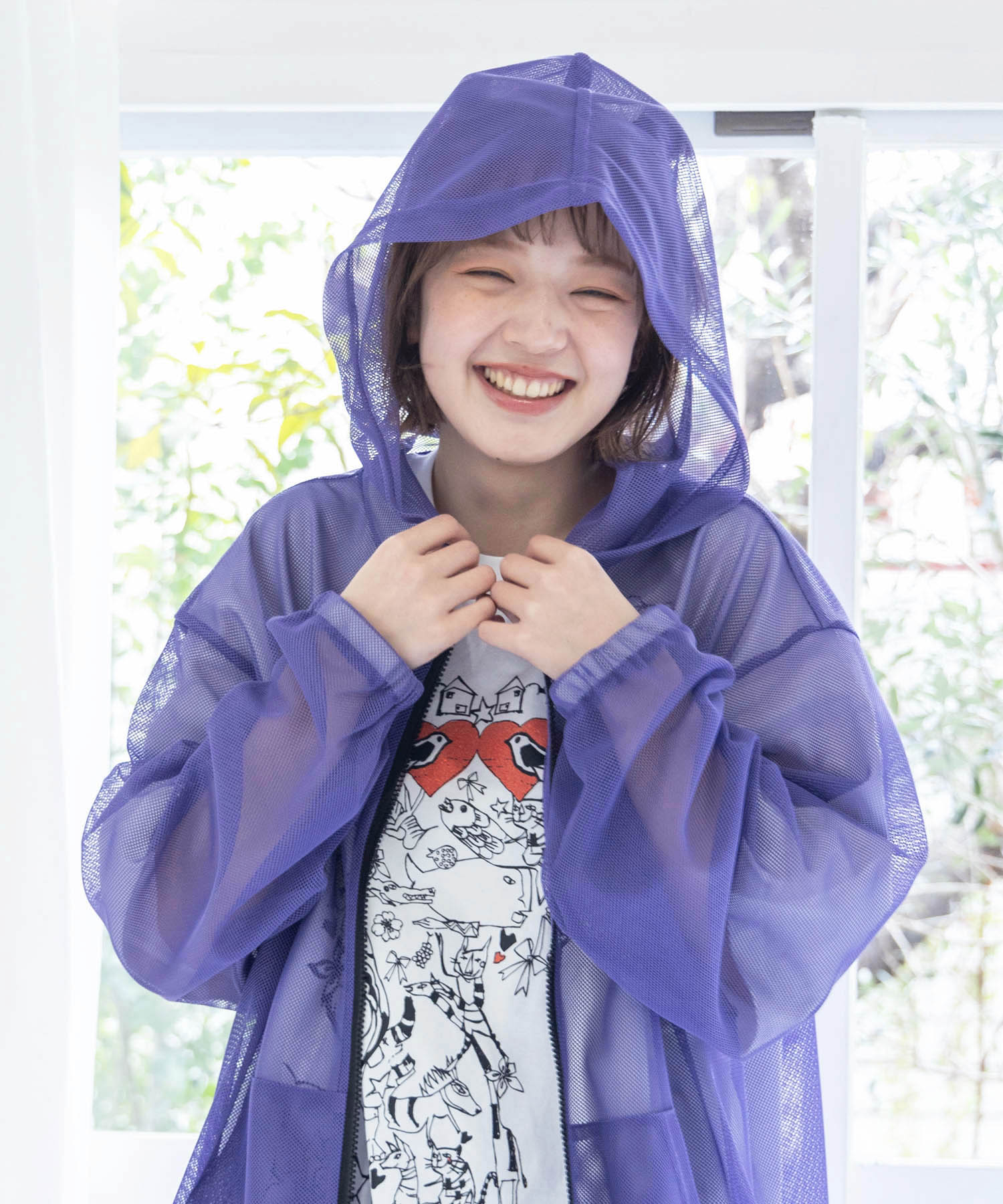 ScoLar スカラー スカラーちゃんメッシュパーカー 黒 ブラック セール 50%OFF】スカラー ScoLar スカラーちゃんメッシュ
