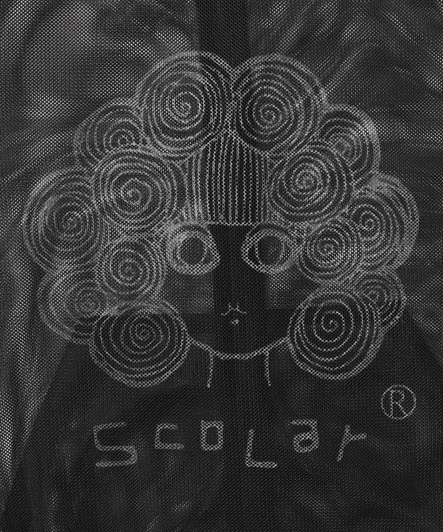 ScoLar スカラー スカラーちゃんメッシュパーカー 黒 ブラック セール 50%OFF】スカラー ScoLar スカラーちゃんメッシュ