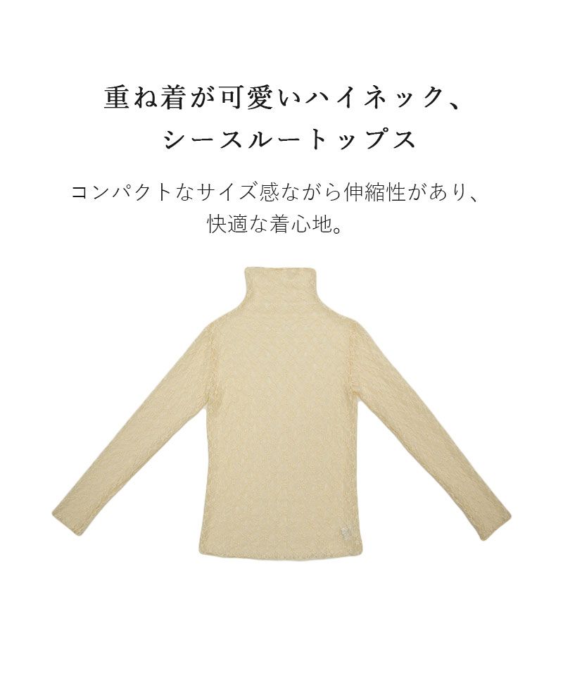 セール】アンドイット and it_ 透け感楽しむ大人シアートップス