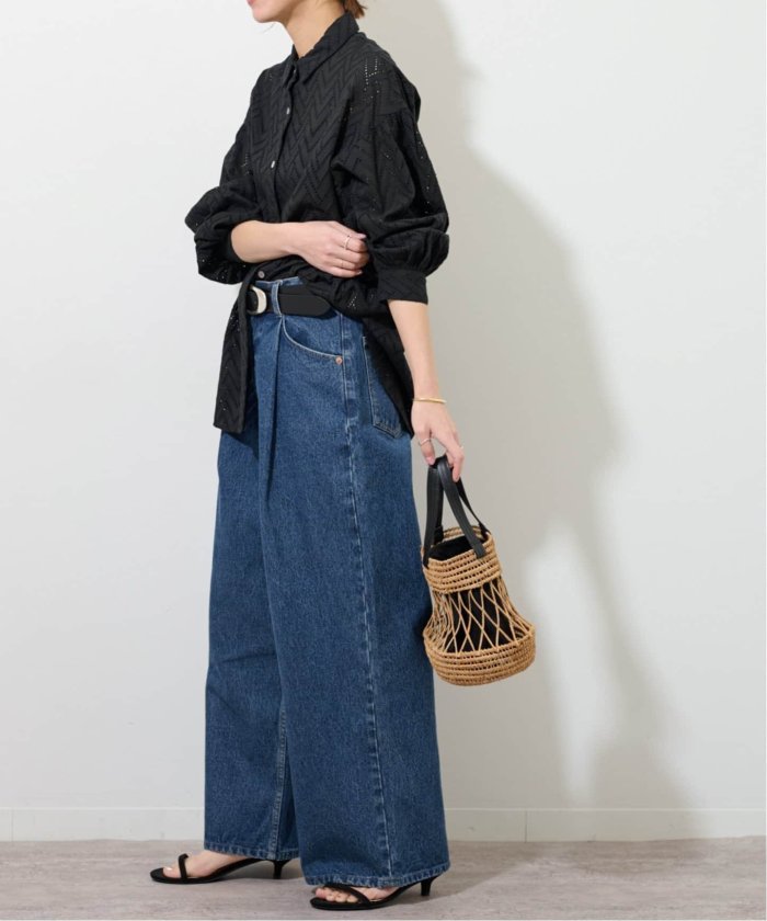 タックデニムワイドレッグ（デニムパンツ・ジーンズ）｜JOURNAL