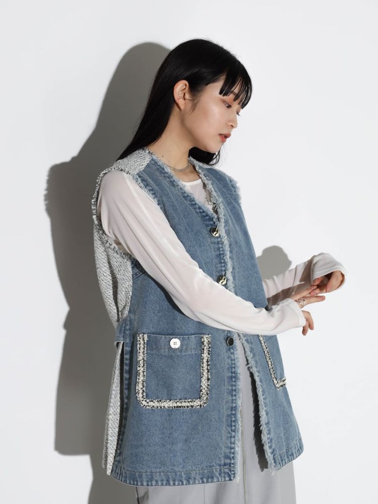 セール 29%OFF】ラディエイト RADIATE ツイードドッキングデニム セール 29%OFF】ラディエイト RADIATE ツイードドッキングデニム