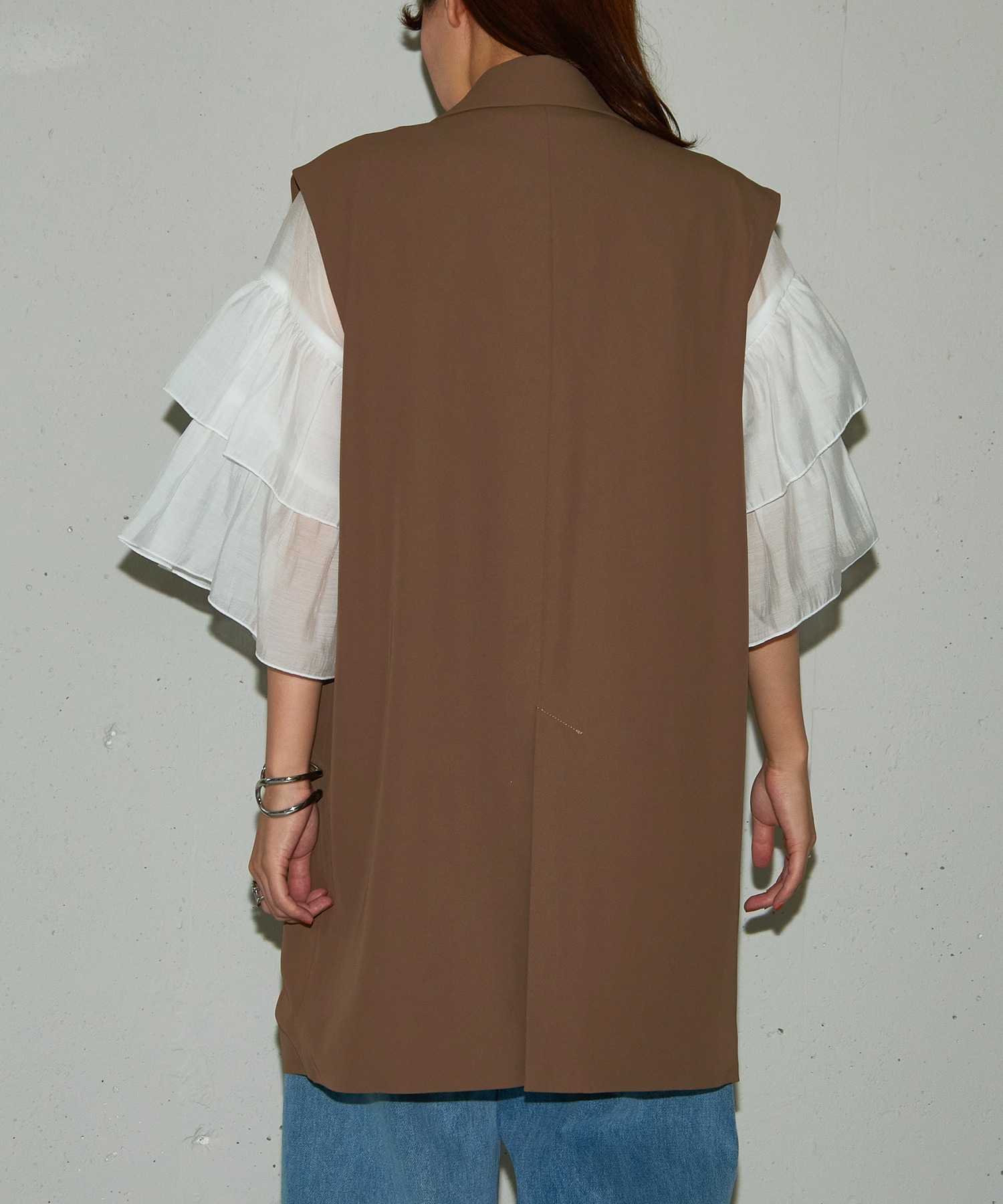 ベスト ジレ 「MAISON BREEZE reveur」Tailored pearl button jacket vest テーラードパールボタンジ MAISON BREEZE reveur ベスト ジレ 「MAISON reveur」Tailored