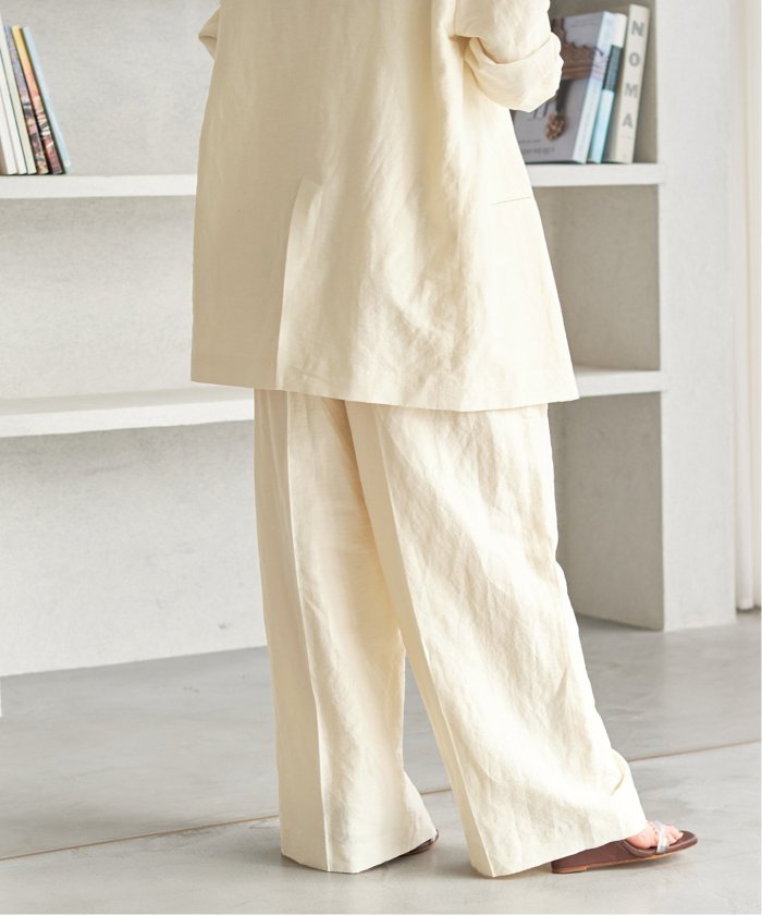 セール 30%OFF】VIS/LINEN TUCK WIDE パンツ(505922699