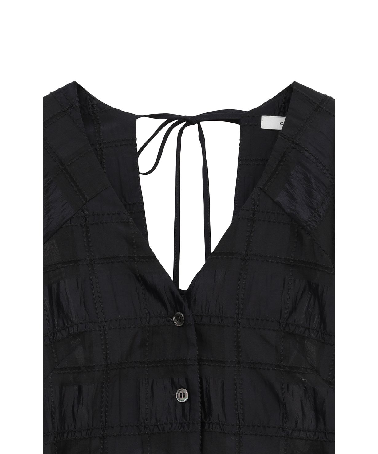 セール】SHEER CHECK TUCK WAIST BLOUSE(505952962) | クラネ