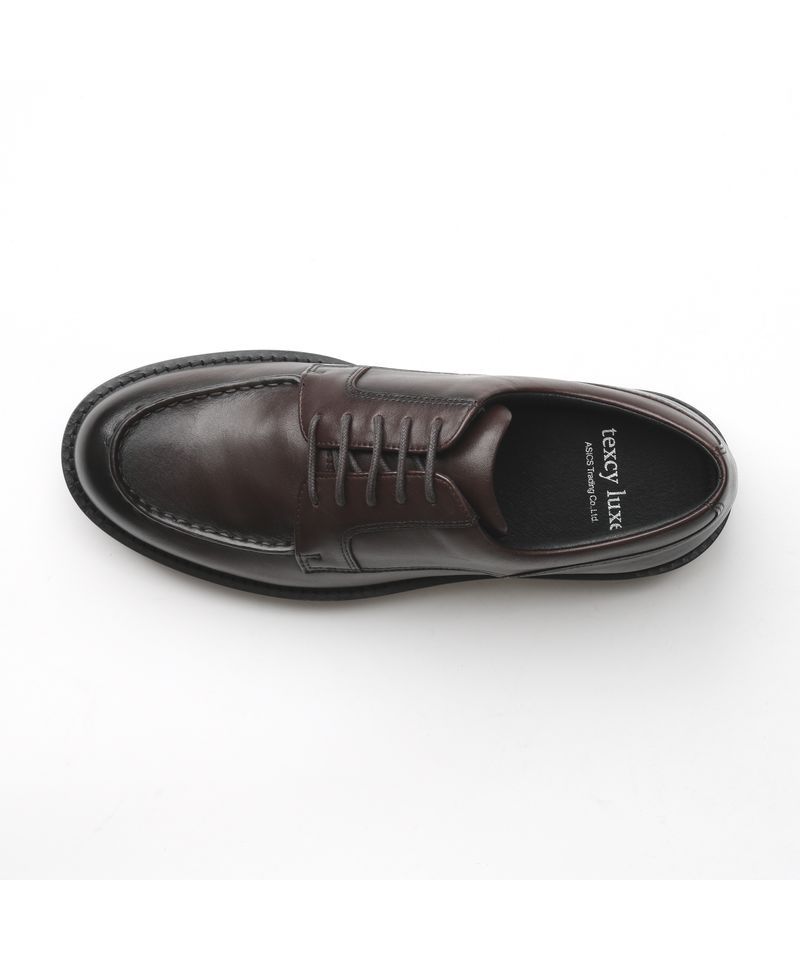【新品未使用】ラギッド厚底 Uチップシューズ【texcy luxe】 スリムフィット | ミニマルデザイン×ラギッド厚底 | Uチップ