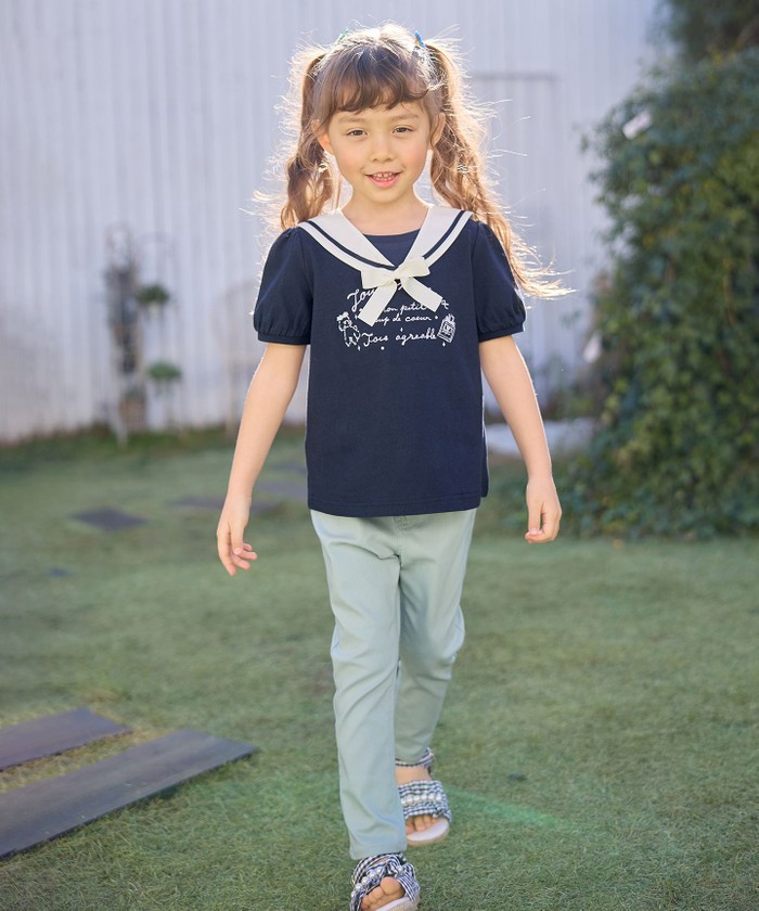 エニィファム140サイズ　セーラーカラーTシャツ＆マリンショートパンツ エニィファム140サイズ セーラーカラーTシャツ＆マリンショート