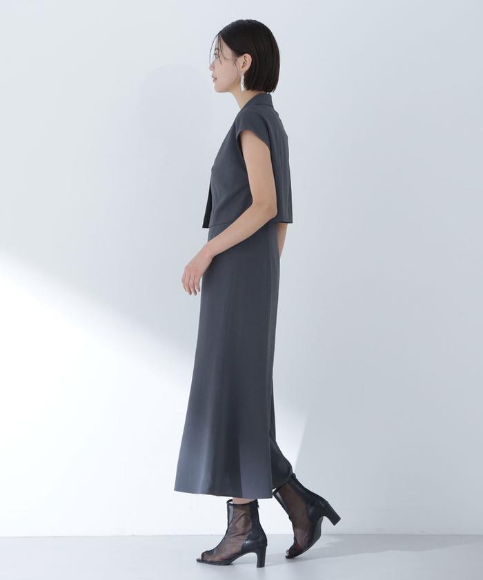 ナチュラルビューティーベーシック　ジャケット・ワンピースセット（Ｌ） ナチュラルビューティーベーシック NATURAL BEAUTY BASIC