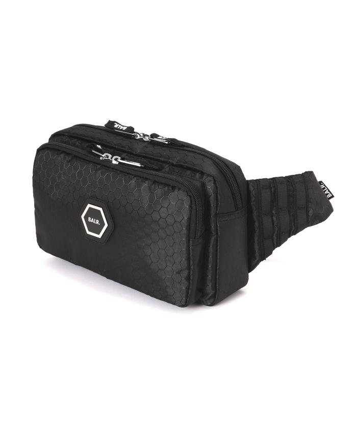 BALR./ボーラー/HEXLINE RIPSTOP WAIST PACK JET BLACK