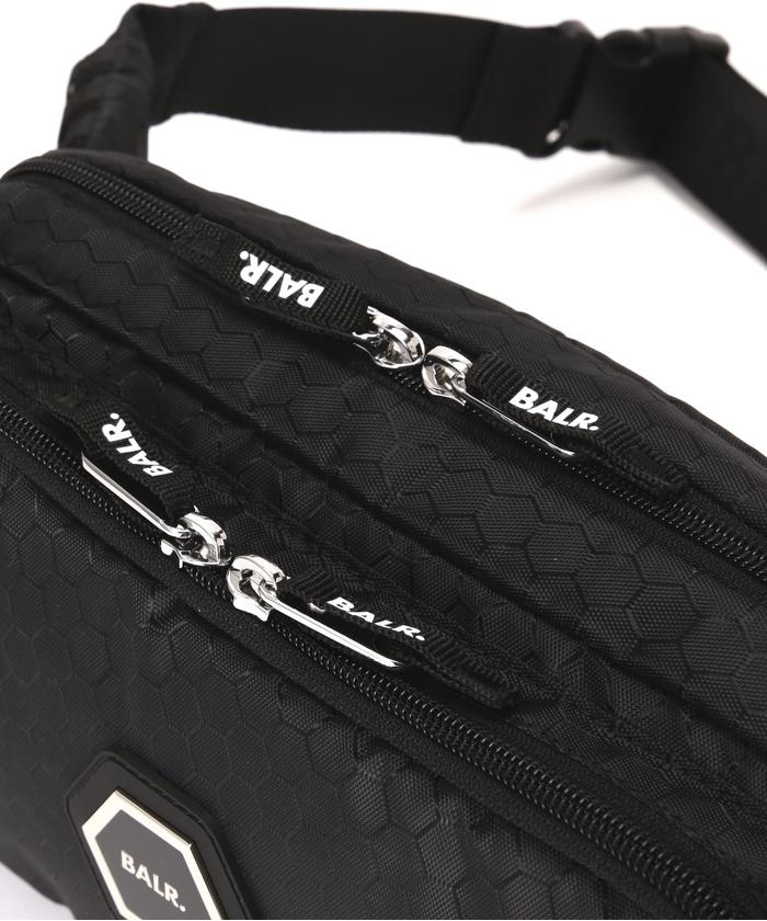 BALR./ボーラー/HEXLINE RIPSTOP WAIST PACK JET BLACK