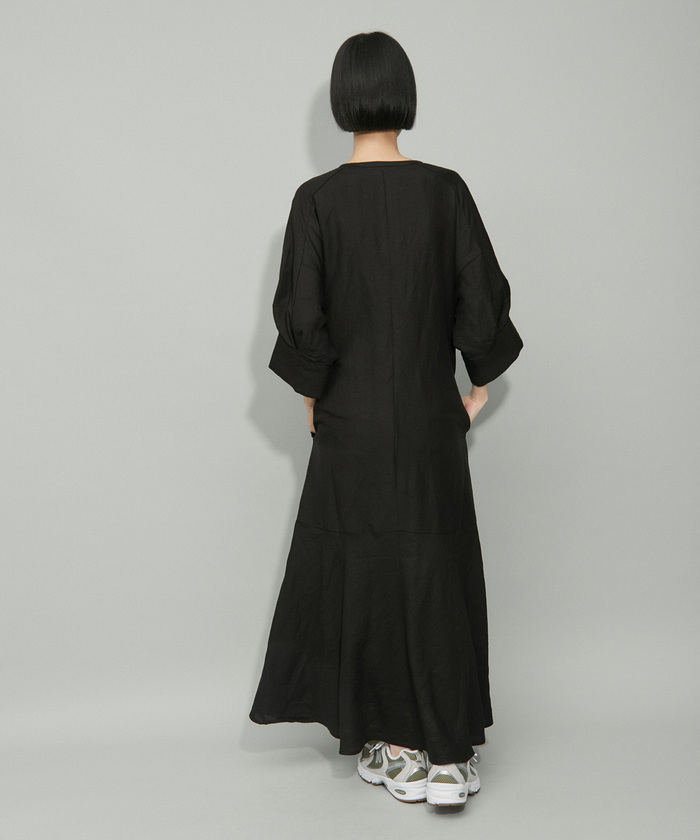 WEB限定・追加】リネンボリュームスリーブワンピース(506032914