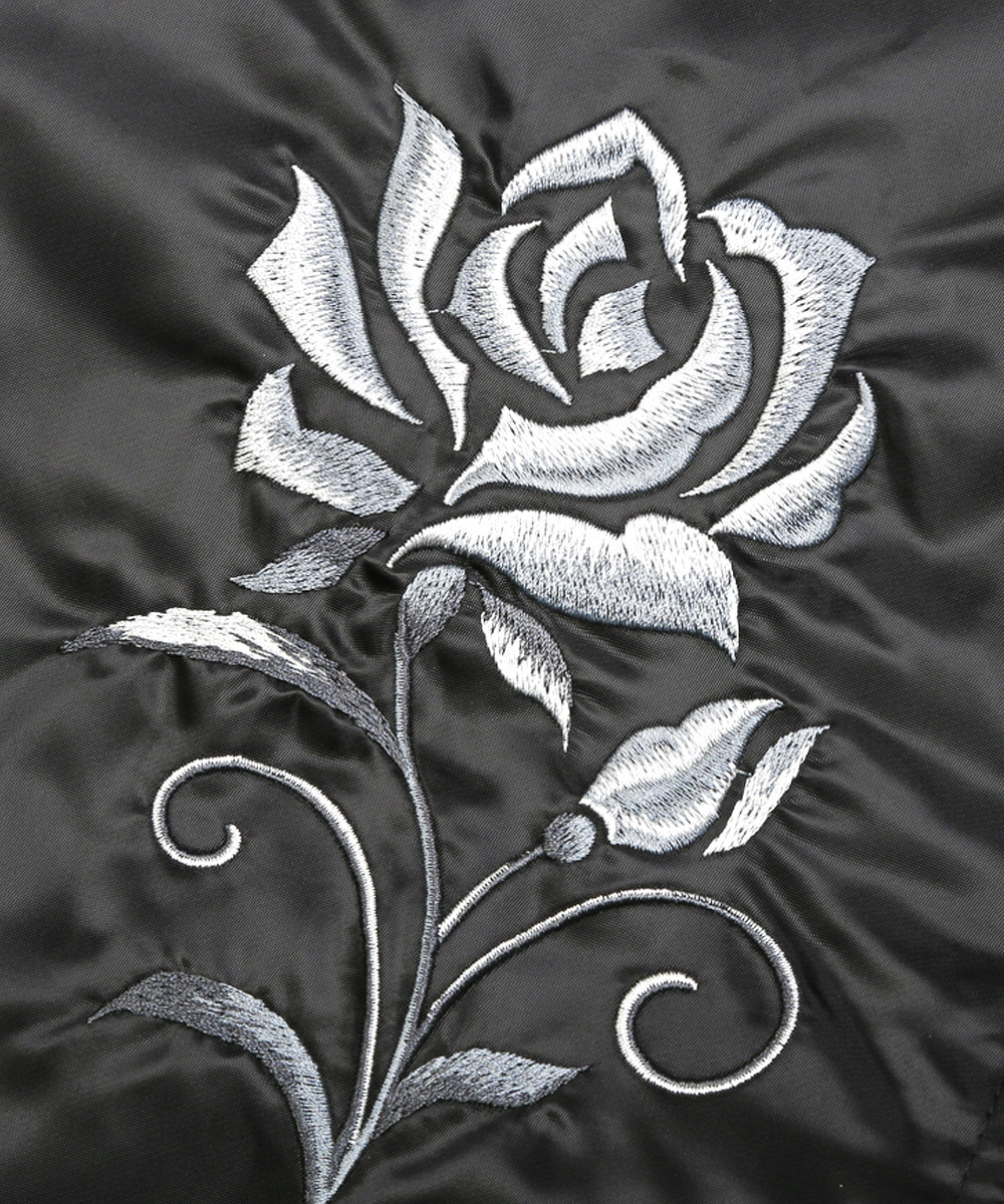 ラグスタイル LUXSTYLE ヘビーツイル薔薇刺繍スカジャンブルゾン ラグスタイル LUXSTYLE ヘビーツイル薔薇刺繍スカジャンブルゾン