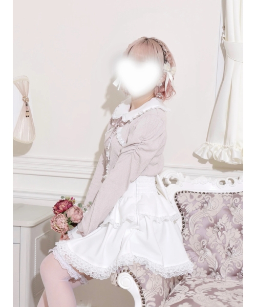 ★ NOMAE さきまるちゃんコラボ♡バックリボンティアードフレアスカパン  ★ ノエミー NOEMIE さきまるちゃんコラボ！バックリボンティアード
