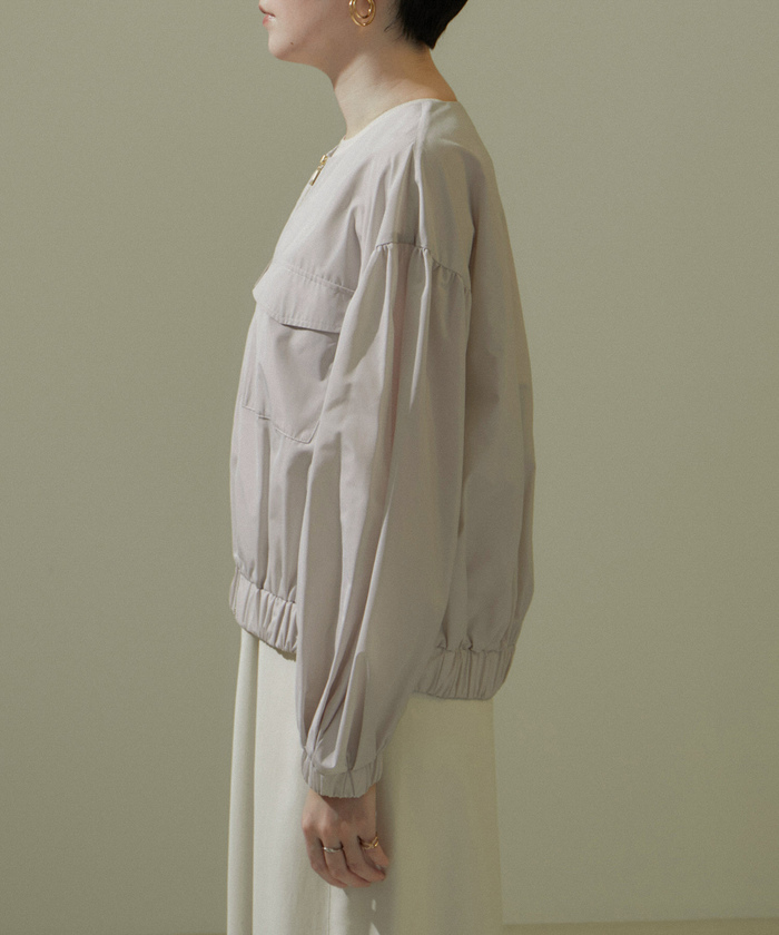 WEB限定】ミリタリーノーカラーショートブルゾン/24SS(505911609